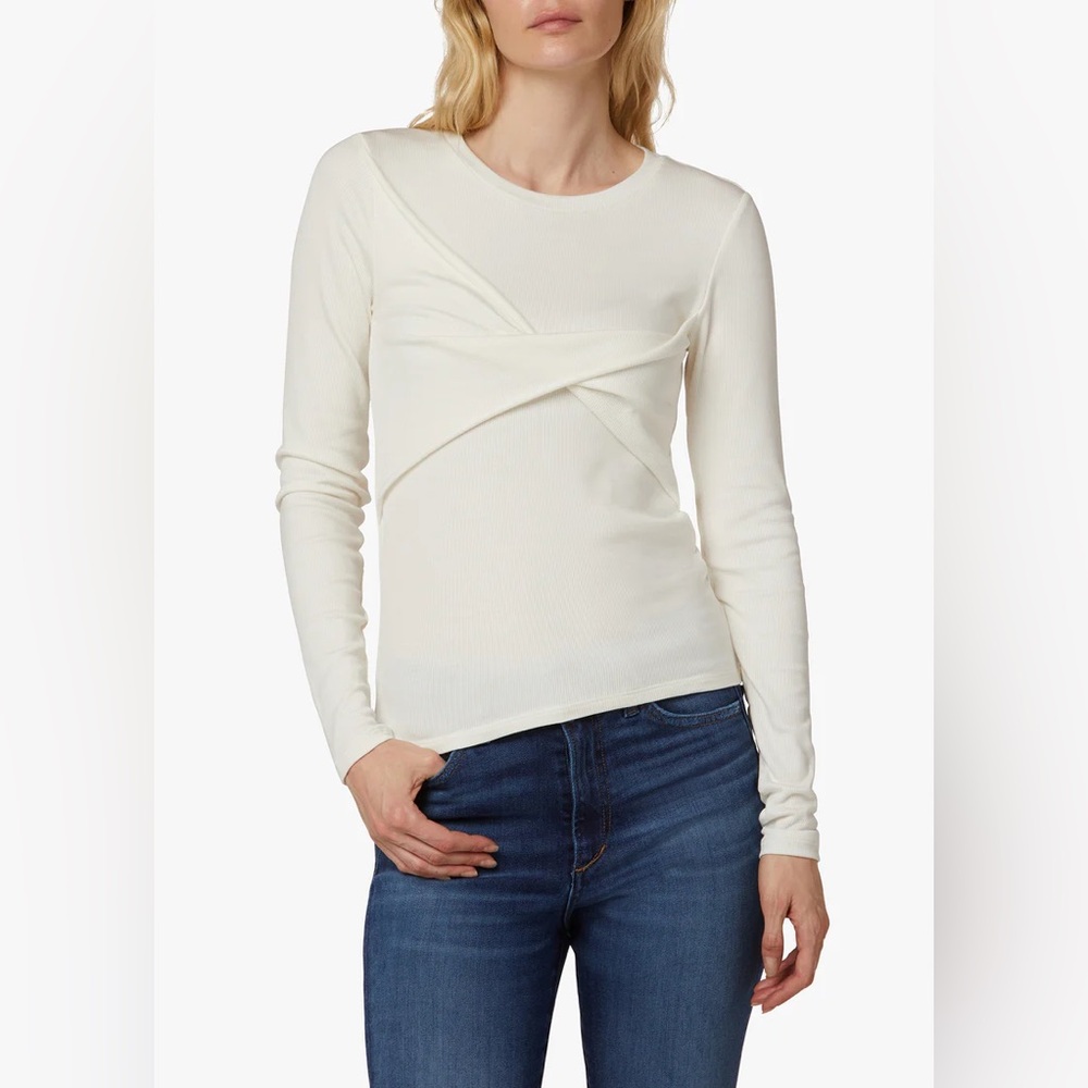 Joe’s Jeans | Twist Front Ribbed Long Sleeve Size M
